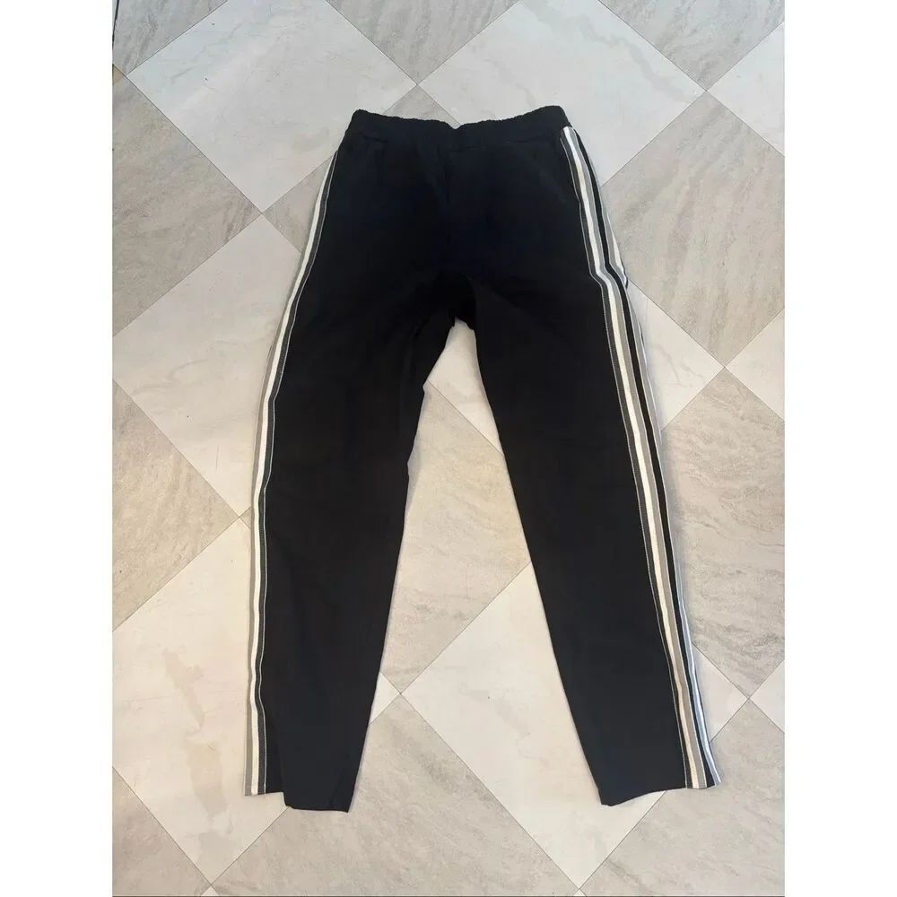 Monrow Sample Sale Skinny Jogger Pants Size Small Black Side Stripe NWOT